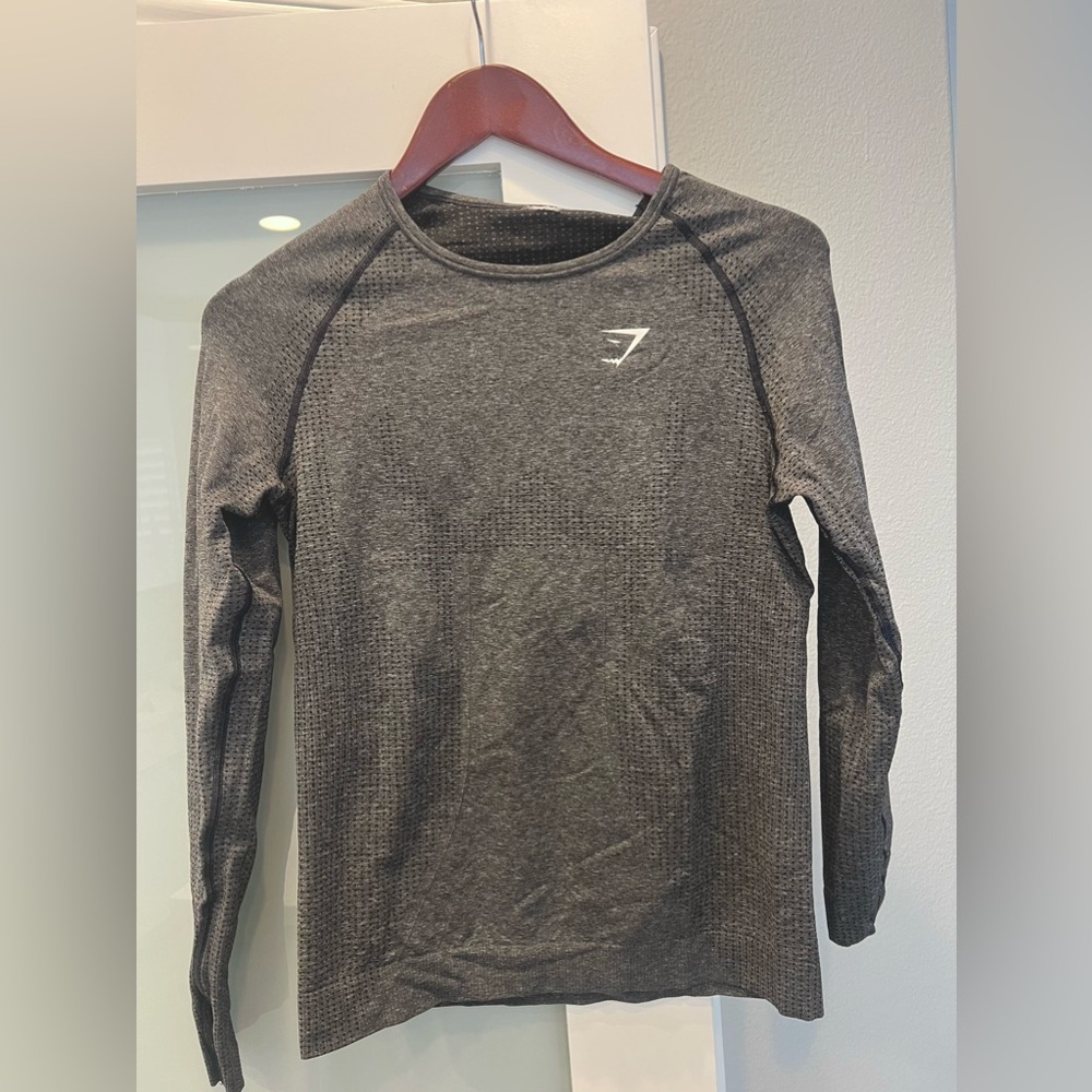 Gymshark seamless vital 2.0 long sleeve Heather grey top